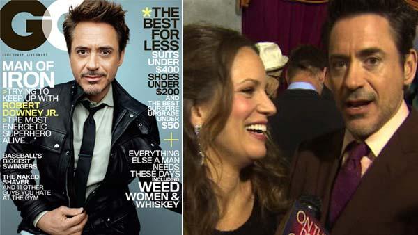 Robert Downey Jr. appears on the May 2013 cover of GQ magazine. / Robert Downey Jr. talks to OTRC.com at the 2011 premiere of Sherlock Holmes 2. - Provided courtesy of GQ / OTRC Robert Downey Jr. appears on the May 2013 cover of GQ magazine. / Robert Downey Jr. talks to OTRC.com at the 2011 premiere of Sherlock Holmes 2. - Provided courtesy of GQ / OTRC