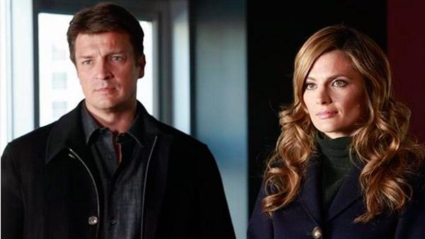 Stana Katic and Nathan Fillion of Castle appear in a photo from the ABC series. - Provided courtesy of ABC