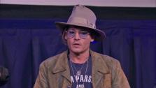Johnny Depp, Armie Hammer, Gore Verbinski and Jerry Bruckheimer talk about The Lone Ranger at CinemaCon on April 17, 2013. - Provided courtesy of OTRC / Walt Disney Studios
