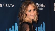 Jennifer Lawrence arrives at the 24th Annual GLAAD Media Awards at the JW Marriott on Saturday, April 20, 2013 in Los Angeles. - Provided courtesy of AP / Jordan Strauss