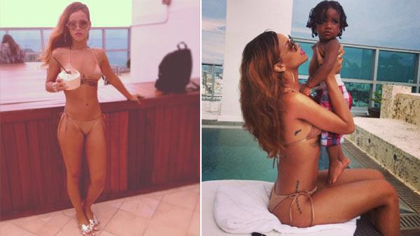 Rihanna appears in a series of bikini photos posted on her Instagram account on April 21, 2013. - Provided courtesy of Instagram.com/badgalriri