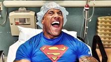 Dwayne Johnson appears in a photo posted on his Twitter page on April 23, 2013. He is seen on a hospital bed. The Rock underwent hernia surgery the previous evening. - Provided courtesy of twitter.com/TheRock/status/326773627196424192/photo/1 / pic.twitter.com/VnLUVVdkFV