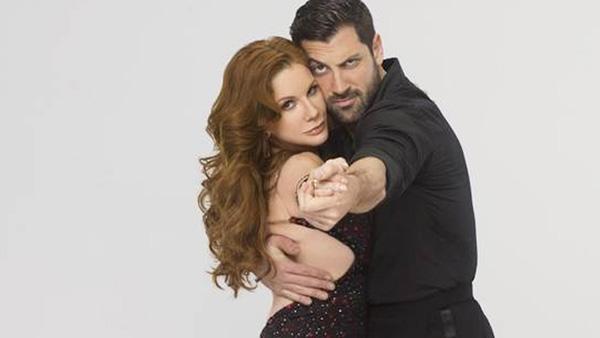 Melissa Gilbert, a former child star who played Laura on Little House on the Prairie, and her partner Maksim Chmerkovskiy appears in apromotional photo from season 14 of Dancing With The Stars, which aired in 2012. - Provided courtesy of OTRC / ABC