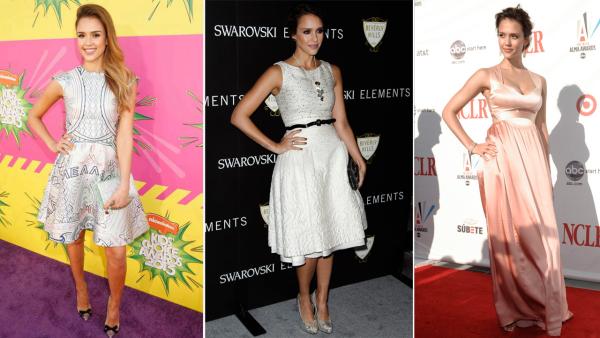 Jessica Alba arrives at the Kids Choice Awards on Saturday, March 23, 2013. / Actress Jessica Alba arrives at the La Raza ALMA Awards on Sunday Aug. 17, 2008. / Actress Jessica Alba arrives at theRodeo Drive Lighting Ceremony on Monday, Nov. 21, 2011. - Provided courtesy of AP / Chris Pizzello / Matt Sayles / Todd Williamson