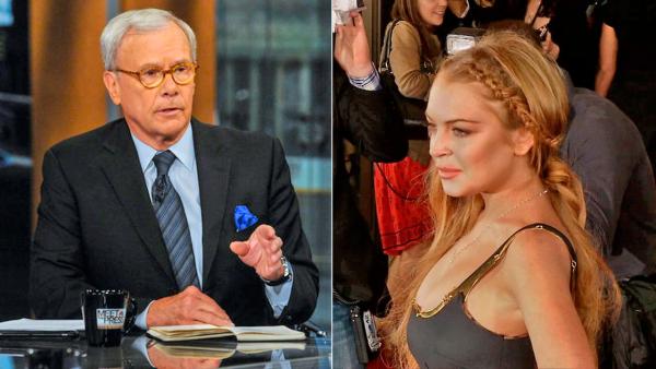 Tom Brokaw appears on an episode of Meet the Press on April 21, 2013. / Lindsay Lohan wore a Game of Thrones braided hairstyle at the Scary Movie 5 premiere in Los Angeles on April 11, 2013. - Provided courtesy of William B. Plowman/NBC / OTRC.com Tom Brokaw appears on an episode of Meet the Press on April 21, 2013. / Lindsay Lohan wore a Game of Thrones braided hairstyle at the Scary Movie 5 premiere in Los Angeles on April 11, 2013. - Provided courtesy of William B. Plowman/NBC / OTRC.com