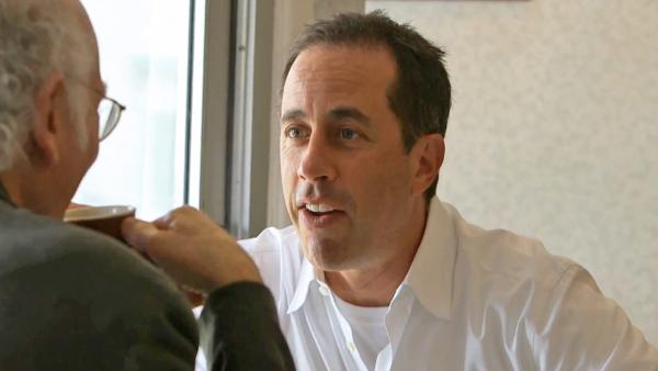 Jerry Seinfeld and Larry David appear in the Crackle web series Comedians in Cars Getting Coffee, which debuts on July 19, 2012. - Provided courtesy of Crackle.com