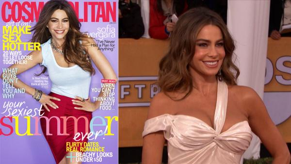 Sofia Vergara appears on the June 2013 issue of Cosmopolitan magazine. / Sofia Vergara (Modern Family) poses on the red carpet at the 2013 SAG Awards in Los Angeles on Jan. 27, 2012. - Provided courtesy of Cosmopolitan / OTRC Sofia Vergara appears on the June 2013 issue of Cosmopolitan magazine. / Sofia Vergara (Modern Family) poses on the red carpet at the 2013 SAG Awards in Los Angeles on Jan. 27, 2012. - Provided courtesy of Cosmopolitan / OTRC