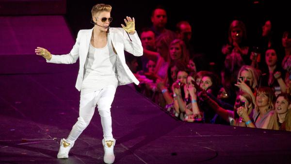 Canadian singer Justin Bieber performs at the o2 Arena in London on Mar. 4, 2013. - Provided courtesy of Joel Ryan / Invision / AP