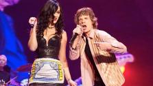 Katy Perry and Mick Jagger sing a duet of Beast of Burden at a Rolling Stones concert in Las Vegas on May 11, 2013. - Provided courtesy of Katy Perry - twitpic.com/cq71i6
