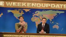 Bill Hader and Seth Meyers appear on NBCs Saturday Night Live on March 9, 2013. Hader is leaving the series on May 18, 2013. Meyers is departing in 2014, when he takes over Late Night after Fallon replaces Jay Leno on The Tonight Show. - Provided courtesy of Dana Edelson / NBC