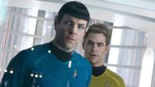 Zachary Quinto (Spock) and Chris Pine (Kirk) appear in a scene from the 2013 film Star Trek Into Darkness. - Provided courtesy of Zade Rosenthal / Paramount Pictures