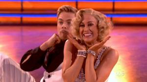 Kellie Pickler and partner Derek Hough appear on week 10 of Dancing With The Stars on May 20, 2013. - Provided courtesy of ABC Photo / Adam Taylor