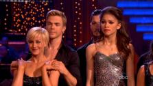 Kellie Pickler, Derek Hough, Zendaya and Val Chmerkovskiy appear on week 10 of season 16 of Dancing With The Stars, which aired on May 20, 2013. - Provided courtesy of ABC