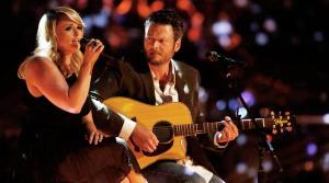 Miranda Lambert and Blake Shelton perform Over You on The Voice on May 21, 2013. - Provided courtesy of Trae Patton / NBC