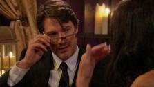 In this scene from the ninth season of ABCs The Bachelorette, star Desiree Hartsock meets Larry, who is preoccupied with his glasses. The new season premieres on May 27, 2013. - Provided courtesy of ABC