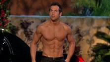 In this scene from the ninth season of ABCs The Bachelorette, Zak W. surprises Desiree, shows off washboard abs. The new season premieres on May 27, 2013. - Provided courtesy of ABC