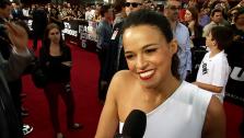 Michelle Rodriguez talks to OTRC.com at the L.A. premiere of the 2013 movie Fast and Furious 6.