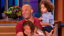 Vin Diesel and his children appear on The Tonight Show on May 22, 2013. - Provided courtesy of NBC