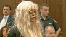 Amanda Bynes appears before a judge on Friday, May 24, 2013. She was arrested in Manhattan after police say the actress threw a bong out of a window. - Provided courtesy of OTRC