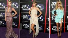 Carrie Underwood, Taylor Swift and Kellie Pickler arrive to the 2013 CMT Music Awards in Nashville, Tenn. on Wednesday, June 5, 2013. - Provided courtesy of AP / AP Photo/Charles Sykes