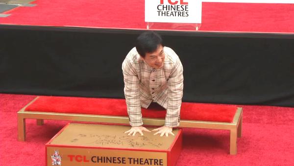 Jackie Chan appears at his handprint ceremony at the TCL Chinese Theatre on June 6, 2013. - Provided courtesy of OTRC
