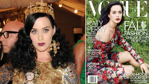 Katy Perry and Mick Jagger sing a duet of Beast of Burden at a Rolling Stones concert in Las Vegas on May 11, 2013. / Perry appears on the July 2013 issue of Vogue. - Provided courtesy of Evan Agostini/Invision/AP / Vogue Katy Perry and Mick Jagger sing a duet of Beast of Burden at a Rolling Stones concert in Las Vegas on May 11, 2013. / Perry appears on the July 2013 issue of Vogue. - Provided courtesy of Evan Agostini/Invision/AP / Vogue