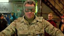 Jim Carrey appears in a scene from the 2013 film Kick-A-- 2. - Provided courtesy of Universal Pictures