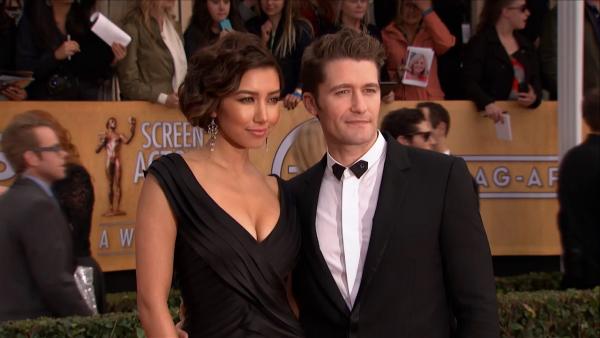 Glee star Matthew Morrison and Renee Puente pose on the red carpet at the 2013 SAG Awards in L.A. on Jan. 27, 2013. - Provided courtesy of OTRC