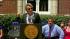 Bon Jovi gives speech in NJ hometown, donated $1M to Sandy relief fund Jon Bon Jovi gives a speech in his hometown of Sayreville, New Jersey on July 8, 2013. The rocker donated $1 million to the Hurricane Sandy New Jersey Relief Fund. - Provided courtesy of OTRC