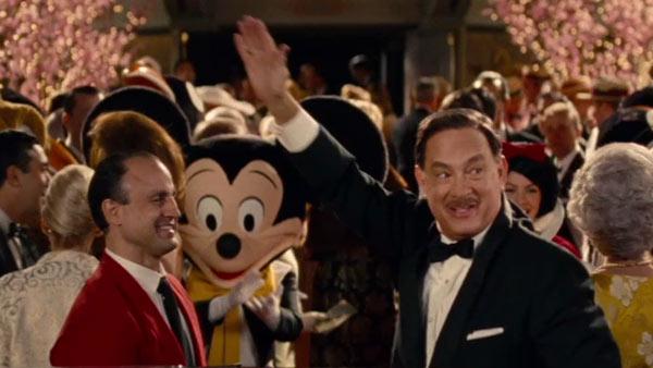 Tom Hanks stars as Walt Disney in this scene from the 2013 film Saving Mr. Banks. The movie also stars Emma Thompson as Mary Poppins author P. L. Travers.