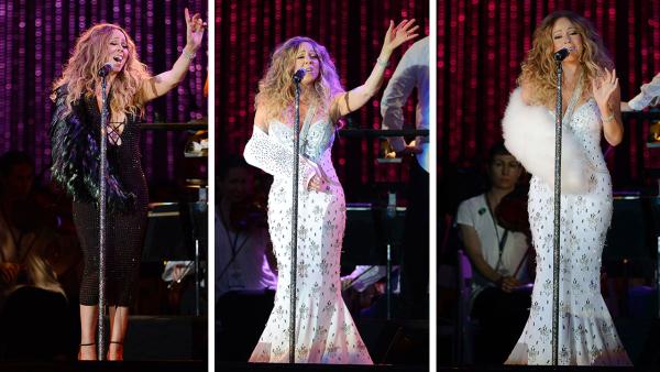 Mariah Carey, wearing fancy slings, performs with the New York Philharmonic at the 2013 MLB All-Star Charity Concert, benefiting Hurricane Sandy relief efforts, in New York Citys Central Park on July 13, 2013. - Provided courtesy of Humberto Carreno / startraksphoto.com Mariah Carey, wearing fancy slings, performs with the New York Philharmonic at the 2013 MLB All-Star Charity Concert, benefiting Hurricane Sandy relief efforts, in New York Citys Central Park on July 13, 2013. - Provided courtesy of Humberto Carreno / startraksphoto.com