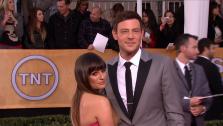 Cory Monteith and Glee co-star and girlfriend Lea Michele attend the SAG Awards on Jan. 27, 2013. - Provided courtesy of OTRC
