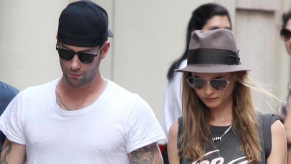 Adam Levine (in town to film his new movie Can a Song Save Your Life?) and girlfriend walking in Soho with a friend on July 1, 2013. - Provided courtesy of Adam Nemser/startraksphoto.com Adam Levine (in town to film his new movie Can a Song Save Your Life?) and girlfriend walking in Soho with a friend on July 1, 2013. - Provided courtesy of Adam Nemser/startraksphoto.com