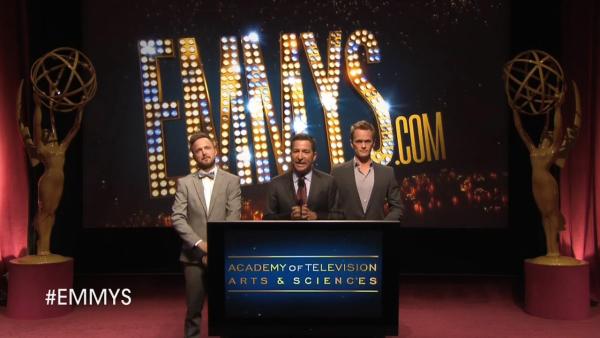 Aaron Paul, Neil Patrick Harris and Academy of Television Arts & Sciences Chairman-CEO, Bruce Rosenblum announce the 2013 Primetime Emmy Award nominations on July 18, 2013. - Provided courtesy of Academy of Television Arts & Sciences Aaron Paul, Neil Patrick Harris and Academy of Television Arts & Sciences Chairman-CEO, Bruce Rosenblum announce the 2013 Primetime Emmy Award nominations on July 18, 2013. - Provided courtesy of Academy of Television Arts & Sciences