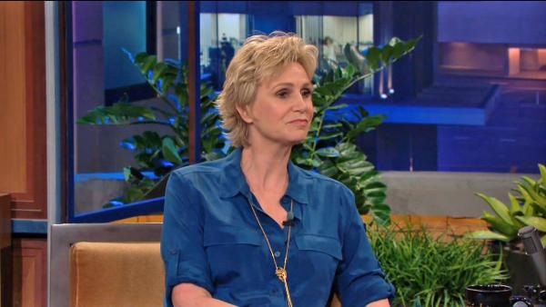 Jane Lynch appears on The Tonight Show on July 17, 2013. - Provided courtesy of NBC Jane Lynch appears on The Tonight Show on July 17, 2013. - Provided courtesy of NBC
