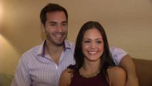 Desiree Hartsock and Chris Siegfried talk to WABC Television on Aug. 6, 2013 after the finale of the ABC show The Bachelorette. She gave him her final rose and he proposed to her. The episode aired on Aug. 5, 2013. - Provided courtesy of WABC