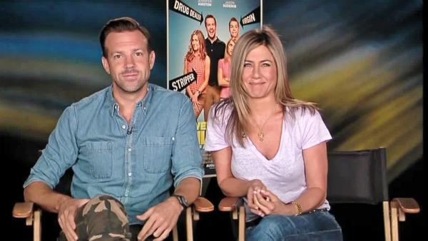 Jason Sudeikis and Jennifer Aniston appear in a satellite interview with OTRC.com on Aug. 7, 2013. - Provided courtesy of OTRC Jason Sudeikis and Jennifer Aniston appear in a satellite interview with OTRC.com on Aug. 7, 2013. - Provided courtesy of OTRC