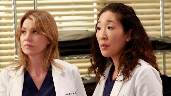 Sandra Oh and Ellen Pompeo appear in a scene from the Greys Anatomy episode Shes Killing Me, which aired on April 4, 2013. - Provided courtesy of ABC/Ron Tom Sandra Oh and Ellen Pompeo appear in a scene from the Greys Anatomy episode Shes Killing Me, which aired on April 4, 2013. - Provided courtesy of ABC/Ron Tom