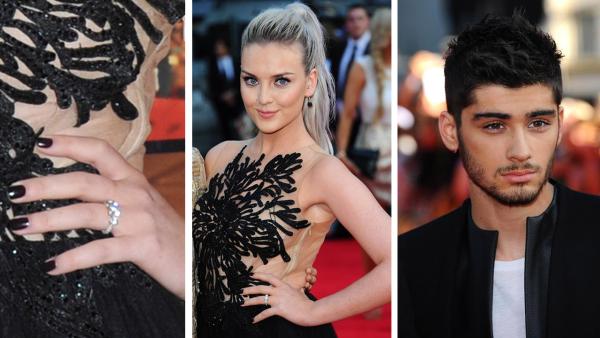 Perrie Edwards of Little Mix wears a diamond ring as she attends the UK Premiere of One Direction: This Is Us on Tuesday Aug. 20, 2013, in London. / Perrie Edwards and Zayn Malik appears at the premiere. - Provided courtesy of Jon Furniss photography / Invision / AP Images / Anthony Harvey / Startraksphoto.com Perrie Edwards of Little Mix wears a diamond ring as she attends the UK Premiere of One Direction: This Is Us on Tuesday Aug. 20, 2013, in London. / Perrie Edwards and Zayn Malik appears at the premiere. - Provided courtesy of Jon Furniss photography / Invision / AP Images / Anthony Harvey / Startraksphoto.com