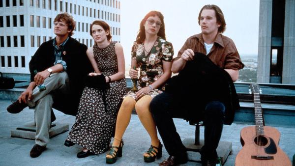 Steve Zahn, Janeane Garofalo, Winona Ryder and Ethan Hawke appear in a promotional photo for the 1994 movie Reality Bites. - Provided courtesy of Jersey Films / Universal Pictures Steve Zahn, Janeane Garofalo, Winona Ryder and Ethan Hawke appear in a promotional photo for the 1994 movie Reality Bites. - Provided courtesy of Jersey Films / Universal Pictures