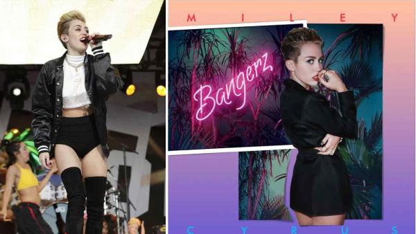 Miley Cyrus performs live on ABCs Jimmy Kimmel Live on June 25, 2013. Miley Cyrus appears on the cover of her album Bangerz. - Provided courtesy of Randy Holmes / ABC / RCA Records Miley Cyrus performs live on ABCs Jimmy Kimmel Live on June 25, 2013. Miley Cyrus appears on the cover of her album Bangerz. - Provided courtesy of Randy Holmes / ABC / RCA Records