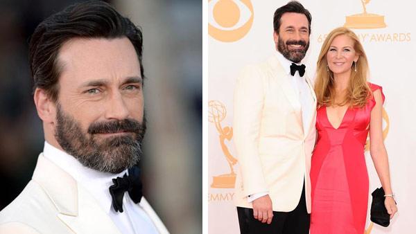 Jon Hamm and wife Jennifer Westfeldt appear at the 65th annual Primetime Emmy Awards in Los Angeles, California on Sept. 22, 2013. - Provided courtesy of Lionel Hahn / abacausa / Kyle Rover / startraksphoto.com Jon Hamm and wife Jennifer Westfeldt appear at the 65th annual Primetime Emmy Awards in Los Angeles, California on Sept. 22, 2013. - Provided courtesy of Lionel Hahn / abacausa / Kyle Rover / startraksphoto.com