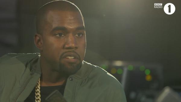 Kanye West appears in an interview with BBC Radio 1 on their official Youtube page on Sept. 24, 2013. - Provided courtesy of Youtube.com / BBC Radio 1 Kanye West appears in an interview with BBC Radio 1 on their official Youtube page on Sept. 24, 2013. - Provided courtesy of Youtube.com / BBC Radio 1