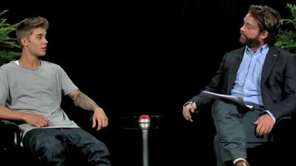 Justin Bieber and Zach Galifianakis appear on Betweeen Two Ferns published on Sept. 26, 2013. - Provided courtesy of FunnyorDie.com Justin Bieber and Zach Galifianakis appear on Betweeen Two Ferns published on Sept. 26, 2013. - Provided courtesy of FunnyorDie.com