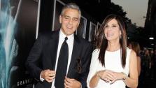 George Clooney and Sandra Bullock appear at the premiere of Gravity at AMC Lincoln Square in New York on Oct. 1, 2013. - Provided courtesy of Dave Allocca / Startraksphoto.com