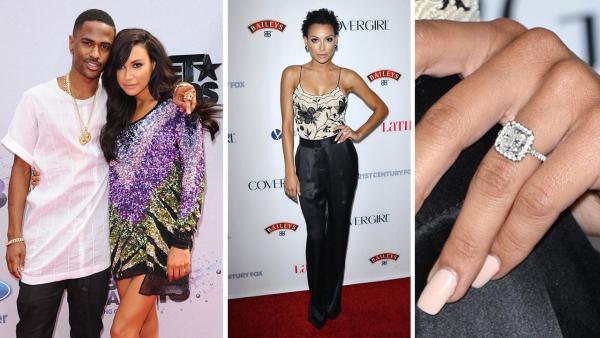 Big Sean and Naya Rivera from Glee attend the 2013 BET Awards at the Nokia Theatre L.A. Live in Los Angeles in June 30, 2013. / Naya Rivera, wearing an engagement ring, attends LATINA Magazines Hollywood Hot List event in Los Angeles on Oct. 3, 2013. - Provided courtesy of Sara De Boer / Tony DiMaio / Startraksphoto.com Big Sean and Naya Rivera from Glee attend the 2013 BET Awards at the Nokia Theatre L.A. Live in Los Angeles in June 30, 2013. / Naya Rivera, wearing an engagement ring, attends LATINA Magazines Hollywood Hot List event in Los Angeles on Oct. 3, 2013. - Provided courtesy of Sara De Boer / Tony DiMaio / Startraksphoto.com