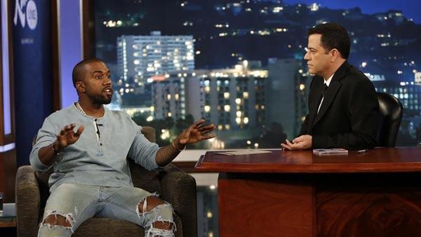 Kanye West appears on Jimmy Kimmel Live! on Oct. 9, 2013. - Provided courtesy of Randy Holmes / ABC Kanye West appears on Jimmy Kimmel Live! on Oct. 9, 2013. - Provided courtesy of Randy Holmes / ABC