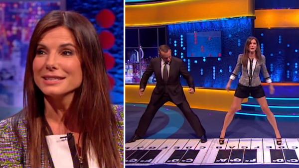 Sandra Bullock and Tom Hanks appear on The Jonathan Ross Show on Oct. 12, 2013. - Provided courtesy of ITV Sandra Bullock and Tom Hanks appear on The Jonathan Ross Show on Oct. 12, 2013. - Provided courtesy of ITV