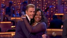 Amber Riley and her partner Derek Hough appear on Dancing With The Stars season 17 on Oct. 14, 2013. - Provided courtesy of ABC