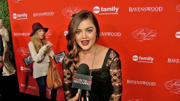 Lucy Hale, who plays Aria Montgomery on Pretty Little Liars, talks to OTRC.com at the ABC Family shows season 4 Halloween episode premiere at the Hollywood Forever Cemetery in Los Angeles on Oct. 15, 2013. - Provided courtesy of OTRC
